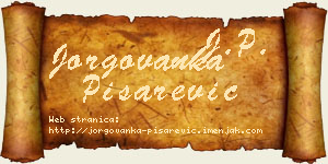 Jorgovanka Pisarević vizit kartica